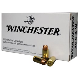 Winchester Ammo Q4369 USA  40 SW 180 gr Bonded Jacket Hollow Point 50 Per Box 10 Case