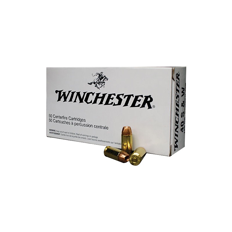 Winchester Ammo Q4369 USA  40 SW 180 gr Bonded Jacket Hollow Point 50 Per Box 10 Case