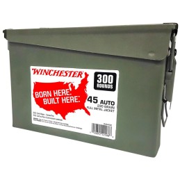 Winchester Ammo WW45C USA Ammo Can 45 ACP 230 gr Full Metal Jacket 300 Per Box 2 Case