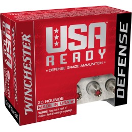 Winchester Ammo RED9HP USA Ready 9mm Luger 124 gr Hollow Point 20 Per Box 10 Case