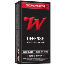 Winchester Ammo USA38AJHP USA  38 Special 125 gr Jacket Hollow Point 50 Per Box 10 Case