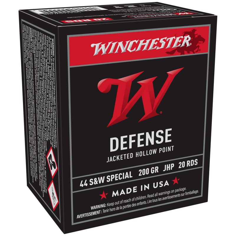 Winchester Ammo USA44SWJHP USA  44 SW Spl 200 gr Jacket Hollow Point 20 Per Box 10 Case