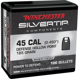 Winchester Ammo WB45AS185X Silvertip  45 ACP 185 gr 100 Per Box 10 Case