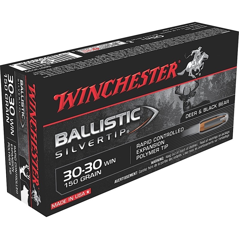 Winchester Ammo SBST3030 Ballistic Silvertip  3030 Win 150 gr Rapid Controlled Expansion Polymer Tip 20 Per Box 10 Case