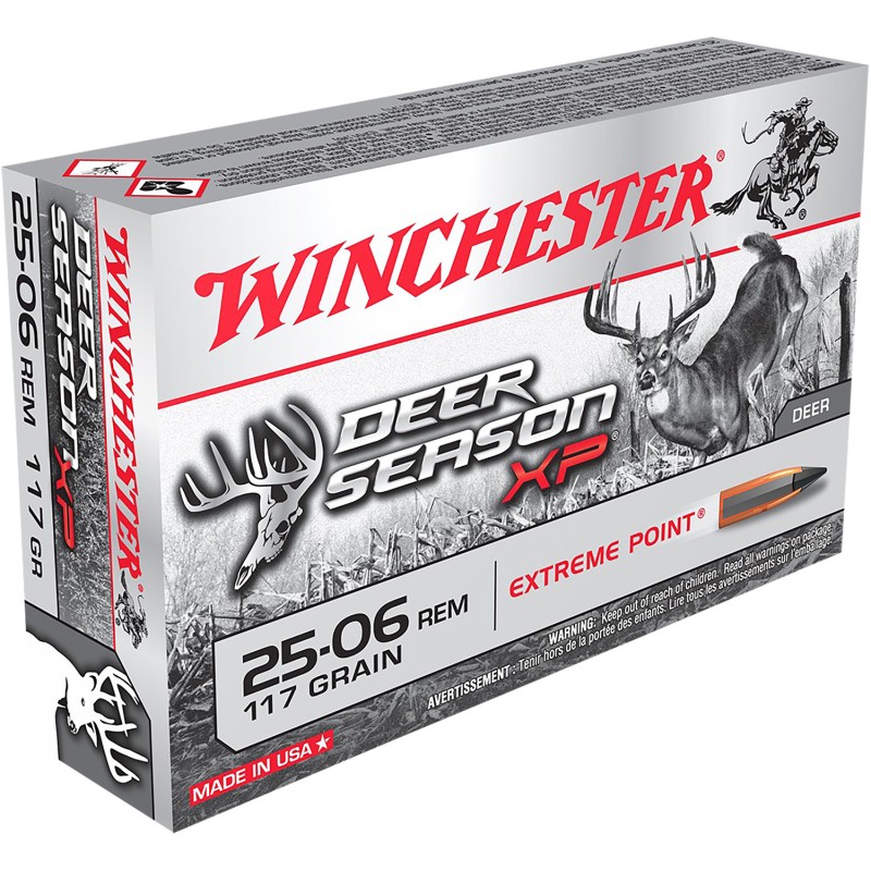 Winchester Ammo X2506DS Deer Season XP 2506 Rem 117 gr Extreme Point 20 Per Box 10 Case