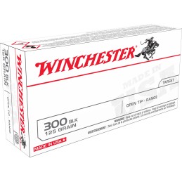 Winchester Ammo USA300BLK USA  300 Blackout 125 gr Open Tip Range 20 Per Box 10 Case