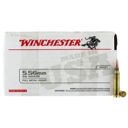 Winchester Ammo WM193150 USA  5.56x45mm NATO 55 gr Full Metal Jacket 150 Per Bx 4 Case Value Pack