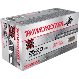 Winchester Ammo X25202 Super X  2520 Win 86 gr Jacketed Soft Point 50 Per Box 10 Case