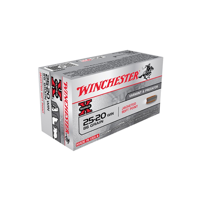 Winchester Ammo X25202 Super X  2520 Win 86 gr Jacketed Soft Point 50 Per Box 10 Case