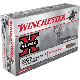 Winchester Ammo X257P3 Super X  257 Roberts 117 gr Power Point 20 Per Box 10 Case