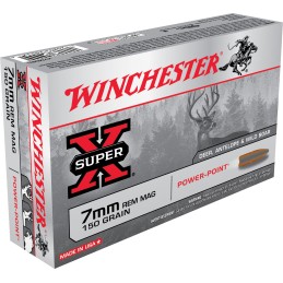 Winchester Ammo X7MMR1 Super X  7mm Rem Mag 150 gr Power Point 20 Per Box10 Case