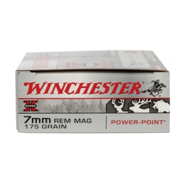 Winchester Ammo X7MMR2 Super X  7mm Rem Mag 175 gr Power Point 20 Per Box 10 Case