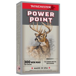 Winchester Ammo X30WM2 PowerPoint  300 Win Mag 180 gr Power Point 20 Per Box 10 Case