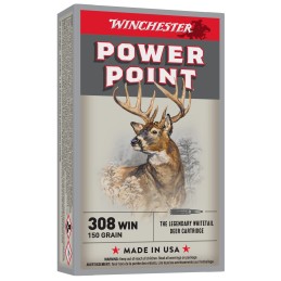 Winchester Ammo X3085 PowerPoint  308 Win 150 gr Power Point 20 Per Box 10 Case