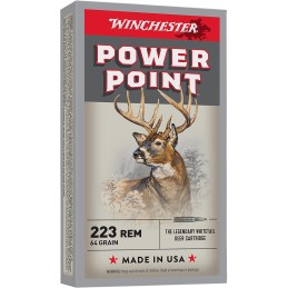 Winchester Ammo X223R2 PowerPoint  223 Rem 64 gr Power Point 20 Per Box 10 Case