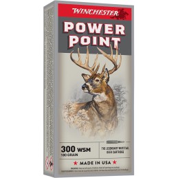 Winchester Ammo X300WSM PowerPoint  300 WSM 180 gr Power Point 20 Per Box 10 Case