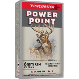 Winchester Ammo X6MMR2 PowerPoint  6mm 100 gr Power Point 20 Per Box 10 Case