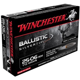 Winchester Ammo SBST2506 Ballistic Silvertip  2506 Rem 115 gr Rapid Controlled Expansion Polymer Tip 20 Per Box 10 Case