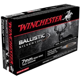 Winchester Ammo SBST7 Ballistic Silvertip  7mm Rem Mag 150 gr Rapid Controlled Expansion Polymer Tip 20 Per Box 10 Case