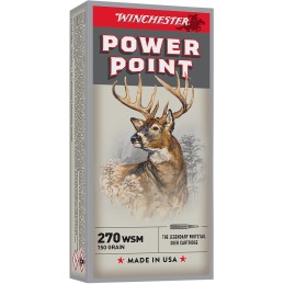 Winchester Ammo X270WSM PowerPoint  270 WSM 150 gr Power Point 20 Per Box 10 Case