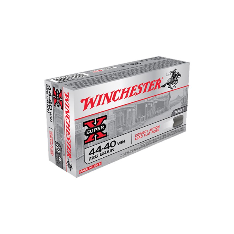 Winchester Ammo USA4440CB Super X Cowboy Action 4440 Win 225 gr Lead Flat Nose 50 Per Box 10 Case