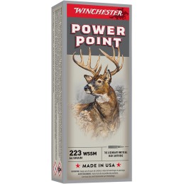 Winchester Ammo X223WSS1 PowerPoint  223 WSSM 64 gr Power Point 20 Per Box 10 Case