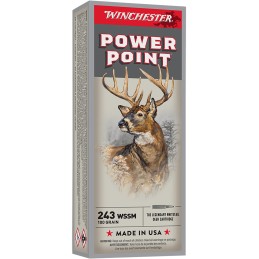 Winchester Ammo X243WSS PowerPoint  243 WSSM 100 gr Power Point 20 Per Box 10 Case