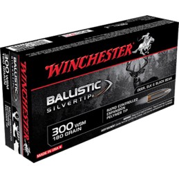 Winchester Ammo SBST300SA Ballistic Silvertip  300 WSM 180 gr Rapid Controlled Expansion Polymer Tip 20 Per Box 10 Case