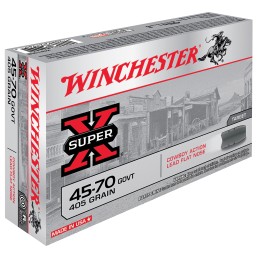 Winchester Ammo X4570CB Super X Cowboy Action 4570 Gov 405 gr Lead Flat Nose 20 Per Box 10 Case