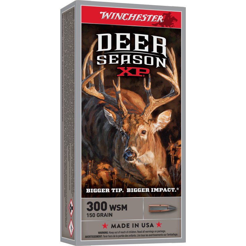 Winchester Ammo X300SDS Deer Season XP  300 WSM 150 gr Extreme Point 20 Per Box 10 Case