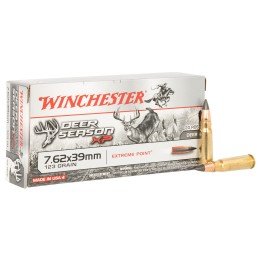 Winchester Ammo X76239DS Deer Season XP 7.62x39mm 123 gr Extreme Point 20 Per Box 10 Case