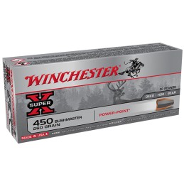 Winchester Ammo X4501 PowerPoint  450 Bushmaster 260 gr Power Point 20 Per Box 10 Case