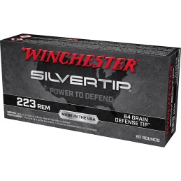 Winchester Ammo W223ST Silvertip  223 Rem 64 gr Defense Tip 20 Per Box 10 Case