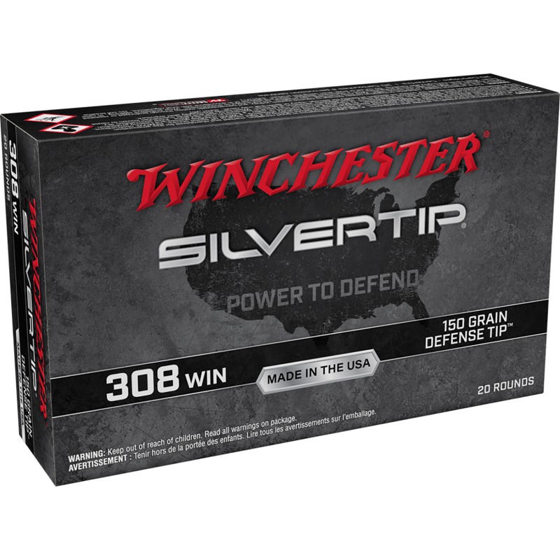 Winchester Ammo W308ST Silvertip  308 Win 150 gr Defense Tip 20 Per Box 10 Case