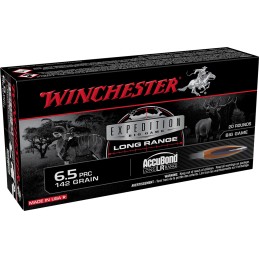 Winchester Ammo S65PLR Expedition Big Game Long Range 6.5 PRC 142 gr 3020 fps Nosler AccuBond Long Range 20 Bx 10 Case