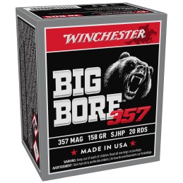 Winchester Ammo X357MBB Big Bore  357 Mag 158 gr Semi Jacketed Hollow Point 20 Per Box 10 Case