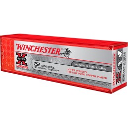 Winchester Ammo XHV22LR Super X  22 LR 40 gr Hyper Velocity Hollow Point Copper Plated 100 Per Box 20 Case