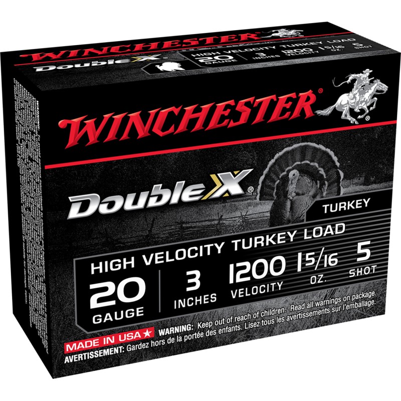 Winchester Ammo STH2035 Double X High Velocity Turkey 20 Gauge 3 1 516 oz 5 Shot 10 Per Box 10 Case