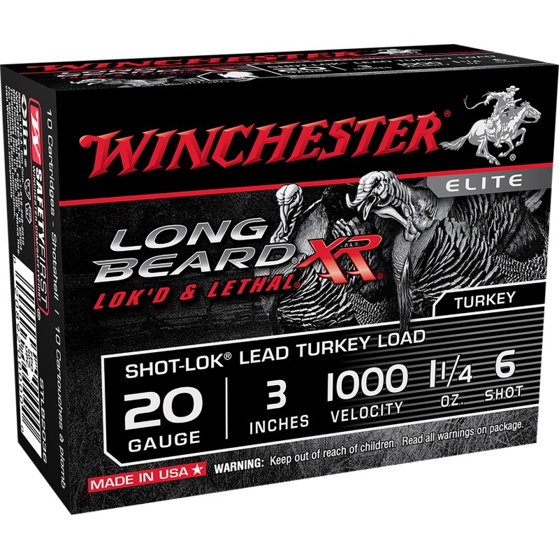 Winchester Ammo STLB2036 Long Beard XR ShotLok 20 Gauge 3 1 14 oz 6 Shot 10 Per Box 10 Case