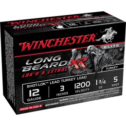 Winchester Ammo STLB1235 Long Beard XR ShotLok 12 Gauge 3 1 34 oz 5 Shot 10 Per Box 10 Case