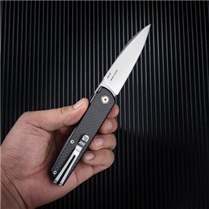 Qrick Linerlock Blk G10/CF