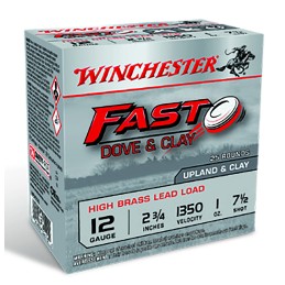 Winchester Ammo WFD127B Fast Dove  Clay High Brass 12 Gauge 2.75 1 oz 7.5 Shot 25 Bx10 Case