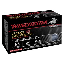 Winchester Ammo S12PDX1S PDX1 Defender  12 Gauge 2.75 1 oz Rifled Slug Shot 10 Per Box 10 Case