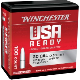 Winchester Ammo WBR30125 Centerfire Rifle  308 Win 125 gr Open Tip 100 Per Box 10 Case