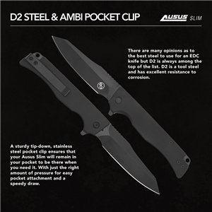 Ausus-Slim Linerlock Black