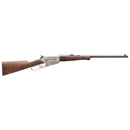 Winchester Guns 534285154 Model 1895 125th Anniversary 405 Win Caliber with 41 Capacity 24 Gloss Blued Barrel Silver Nitride Eng