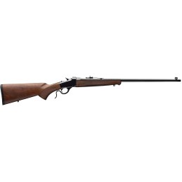 Winchester Guns 524100104 Model 1885 Low Wall Hunter 22 WMR 1rd 24 Octagon Barrel Brushed Polish Blued Rec Satin Walnut Fixed Pi