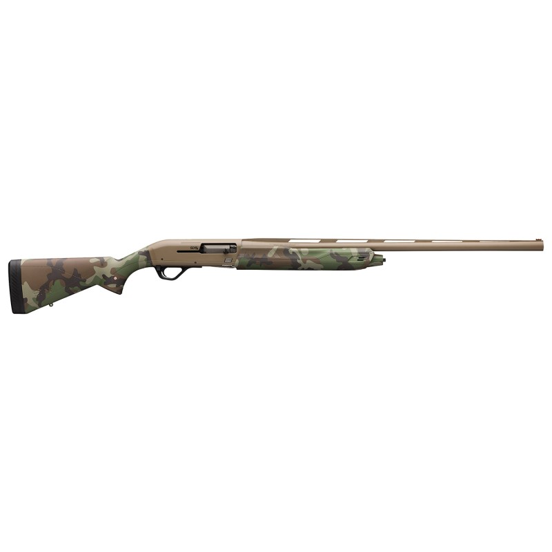 Winchester Repeating Arms 511290291 SX4 Hybrid Hunter 12 Gauge 26 41 3.5 Flat Dark Earth Cerakote RecBarrel Woodland Camo Stock 