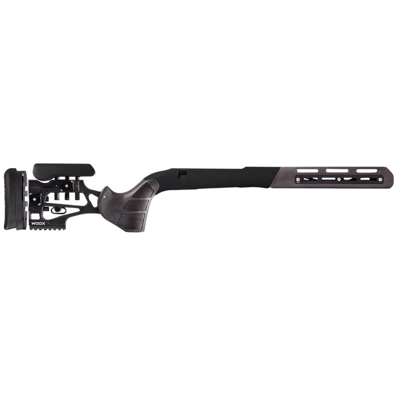 Woox SHCHS00106 Furiosa Chassis  Midnight Gray Aluminum Chassis with Adjustable Cheek Long Action Right Hand for Remington 700 B