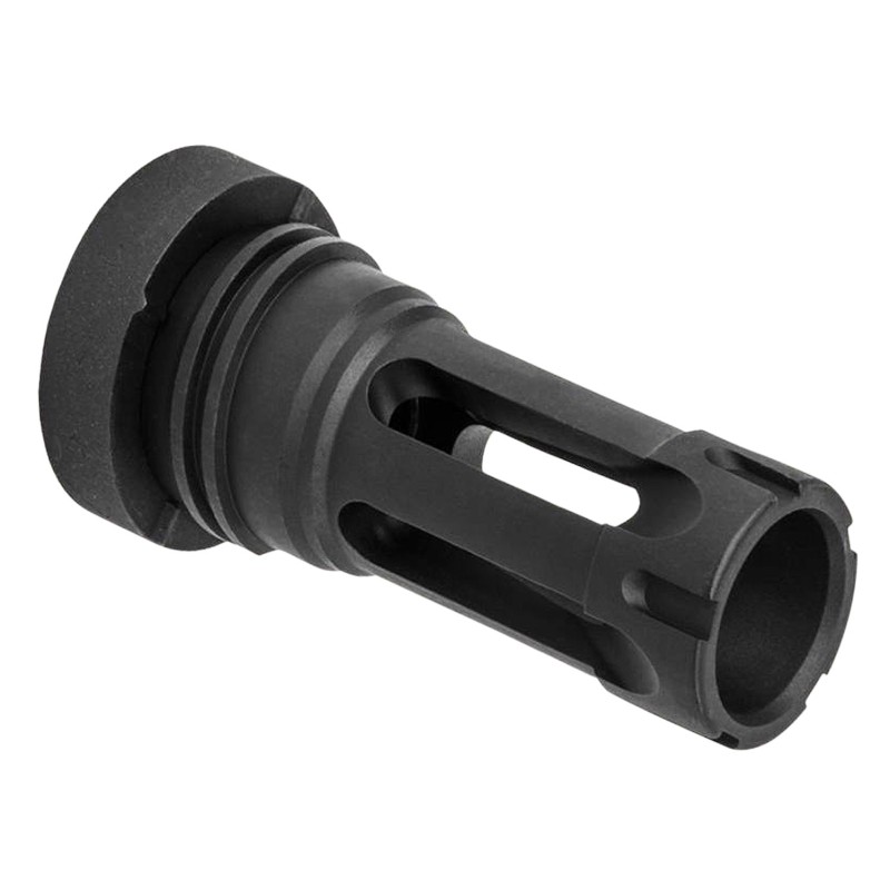 Yankee Hill 430224A Phantom Q.D. Flash Hider Black Steel with 5824 tpi Threads Aggressive Teeth  Dust Enclosure for 30 Cal ARPla